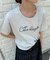 【umm.】コード刺繍ロゴ半袖Tシャツ