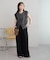 チュール使い前あきフレンチニット