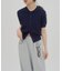 【umm.】衿付きアイレットポロカーディガン