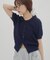 【umm.】衿付きアイレットポロカーディガン