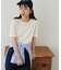 生地ジャガード5分袖《WEB限定カラーあり》