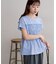 ボーダーシャーリングTシャツ