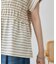 ボーダーシャーリングTシャツ
