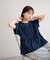 ボーダーシャーリングTシャツ