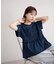 ボーダーシャーリングTシャツ