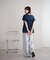 ボーダーシャーリングTシャツ