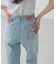 USコットンレース付きセミフレアデニムパンツ