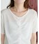 シアーワッフルフロントギャザーTシャツ