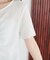 シアーワッフルフロントギャザーTシャツ