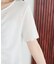 シアーワッフルフロントギャザーTシャツ