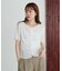 シアーワッフルフロントギャザーTシャツ