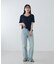 シアーワッフルフロントギャザーTシャツ