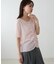 シアーワッフルフロントギャザーTシャツ