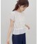 【umm.】ドット柄サイドリボンフリルブラウス