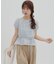 【umm.】ドット柄サイドリボンフリルブラウス