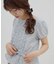 【umm.】ドット柄サイドリボンフリルブラウス