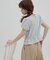 【umm.】ドット柄サイドリボンフリルブラウス