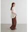 ドット柄裾ティアードパンツ