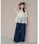 ライトオンスワイドデニムパンツ
