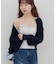 【umm.】衿フリル小花柄カップ付きキャミソール