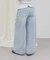 【umm./AW先行予約】ウエスト折り返しワイドデニムパンツ
