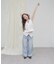 【umm./AW先行予約】ウエスト折り返しワイドデニムパンツ