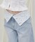 【umm./AW先行予約】ウエスト折り返しワイドデニムパンツ