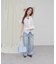 【umm./AW先行予約】ウエスト折り返しワイドデニムパンツ