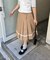 【umm.】ウエストポーチ付きプリーツスカート