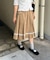 【umm.】ウエストポーチ付きプリーツスカート
