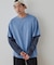 【Enlude】オーバーサイズレイヤード半袖Ｔシャツ《ユニセックス》