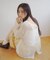 【umm.】前リボンモヘアライクルーズニット
