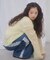 【umm.】前リボンモヘアライクルーズニット