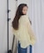 【umm.】前リボンモヘアライクルーズニット