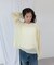 【umm.】前リボンモヘアライクルーズニット