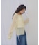 【umm.】前リボンモヘアライクルーズニット