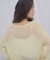 【umm.】前リボンモヘアライクルーズニット