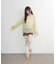 【umm.】前リボンモヘアライクルーズニット