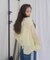 【umm.】前リボンモヘアライクルーズニット