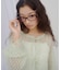 【umm.】前リボンモヘアライクルーズニット