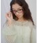【umm.】前リボンモヘアライクルーズニット