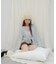 【umm.】前リボンモヘアライクルーズニット