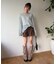 【umm.】前リボンモヘアライクルーズニット
