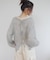 【umm.】前リボンモヘアライクルーズニット