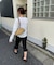 【umm.】裾フリルバイカーパンツ