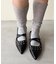 【S～XL展開】ポインテッドクロスストラップシューズ