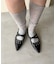 【S～XL展開】ポインテッドクロスストラップシューズ