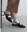 《S～XL展開》ポインテッドクロスストラップシューズ