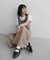 《S～XL展開》ポインテッドクロスストラップシューズ