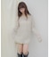 【umm.】フラワーモチーフモヘアライクルーズニット